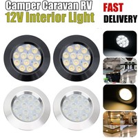 12V Led Weiß Innenraumleuchte Beleuchtung Deckenlampe Wohnmobil Wohnwagen2-20Stk