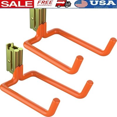 Heavy Duty E Track Double J Hooks Tool Hanger Shovels Rakes Ladders Garage New