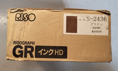 Riso INK Z Type S-2436 Brown New Original Packaging Genuine GR-1700 GR-1750 RG VAT