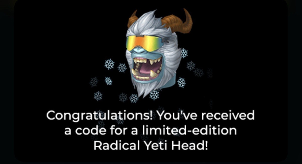 R0BLOX Toy Code - Radical Yeti Head | With Special Effect (Rare