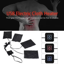 Clothing Electric Heating Pads Winter Camping Adjustable 3 Level Carbon Fiber