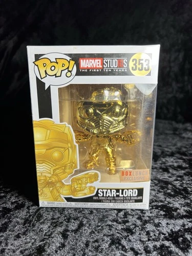 Funko Pop! | Marvel Studios | Star-Lord (gold chrome) #353 | Box Lunch Exclusive