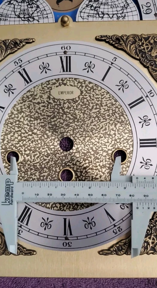 emperol clock dial for 341-020 movement with moon phase, raised - Image 2 of 4
