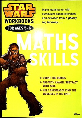 Maths Skills Ages 5-6 Star Wars Activity Workbook 96 Pages Curriculum Based New