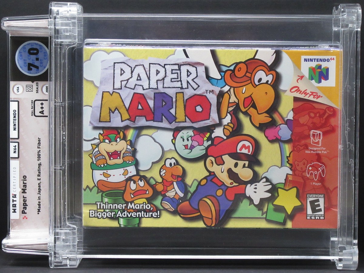 Paper Mario WATA A++ Graded Nintendo 64 N64 Like VGA CGC Super