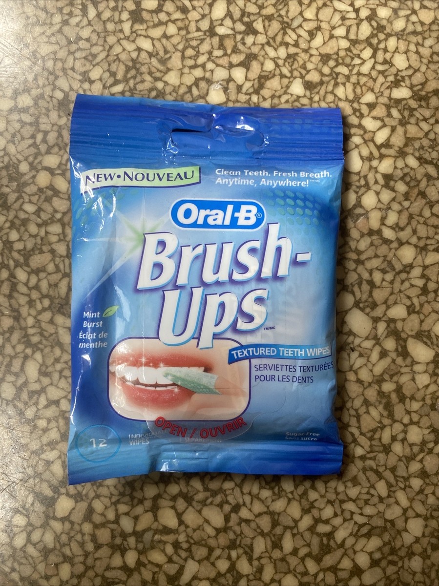 Oral-B Brush-Ups Mint Burst Teeth Wipes 12-Count Pack | eBay