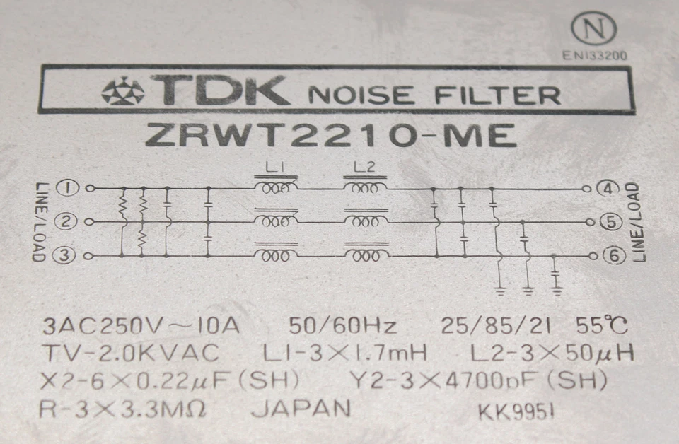 TDK ZRWT2210-ME Noise Filter - Image 2 of 3