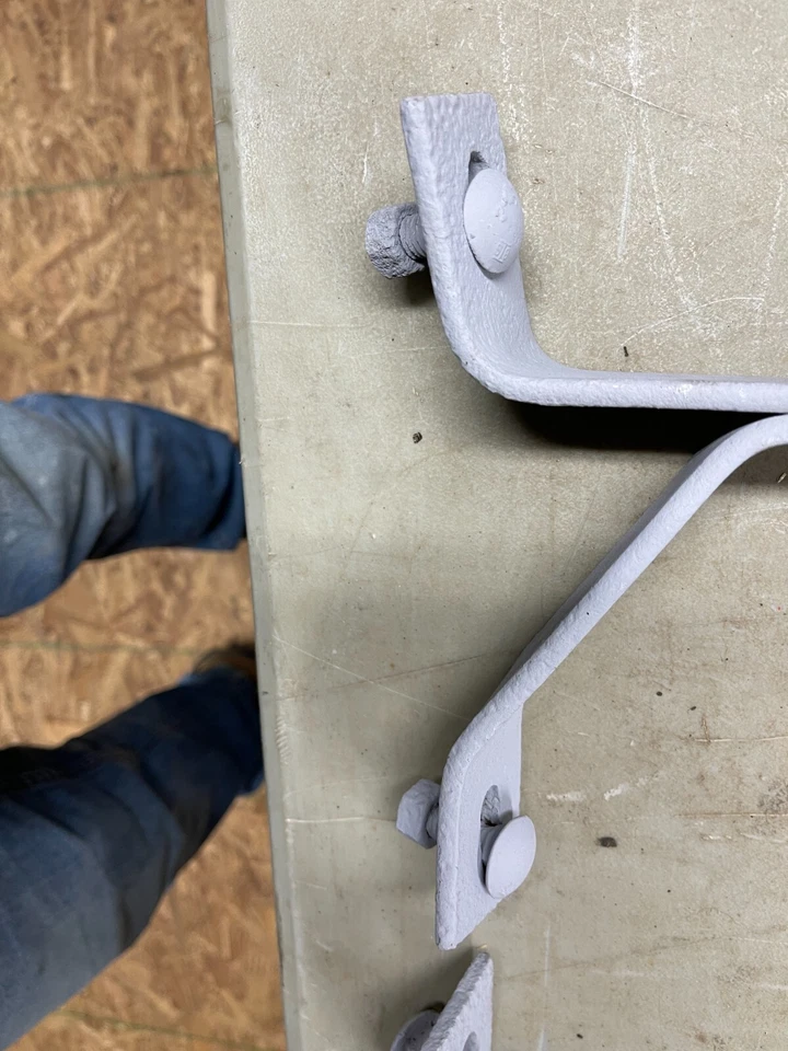 1968 DODGE A-100 PICK-UP FRONT BUMPER BRACKETS A-108 VAN BLASTED CLEAN 64-70 - Image 2 of 4