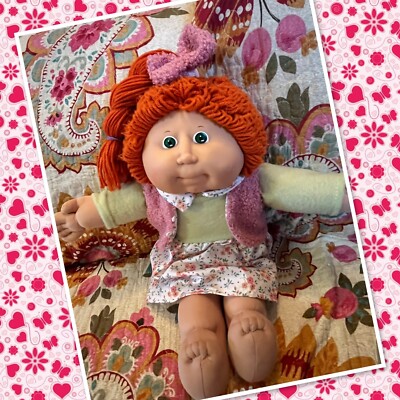 Schöne Cabbage Patch Kinder Mädchen Puppe HM16 Ginger Poodle One Pony