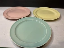 Luray Pastels TSM Salad Plates 8.5”- Set of 3- Pink, Yellow,Mint
