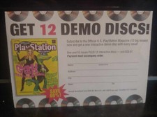 PS2 PlayStation 2 "Get 12 Demo Discs" Game Magazine Subscribe Insert Card 8GYE8