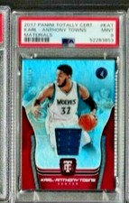 2017-18 Panini Totally Certified Karl - Anthony Towns PSA 9  Materials  /199