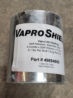6''x50' Vapro Sheild Vapro-SS Flashing Self Adhered 49854800 NEW