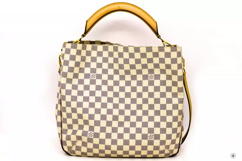 LOUIS VUITTON Soffi Damier Azur Canvas White Shoulder Handbag