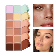 12 Coklors Pro Concealer Palette Kit Foundation Contour Face Cream Makeup