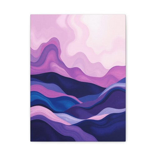 Abstract Minimalist landscape rolling hills print Matte Canvas, Stretched, 1.25" - Picture 3 of 25