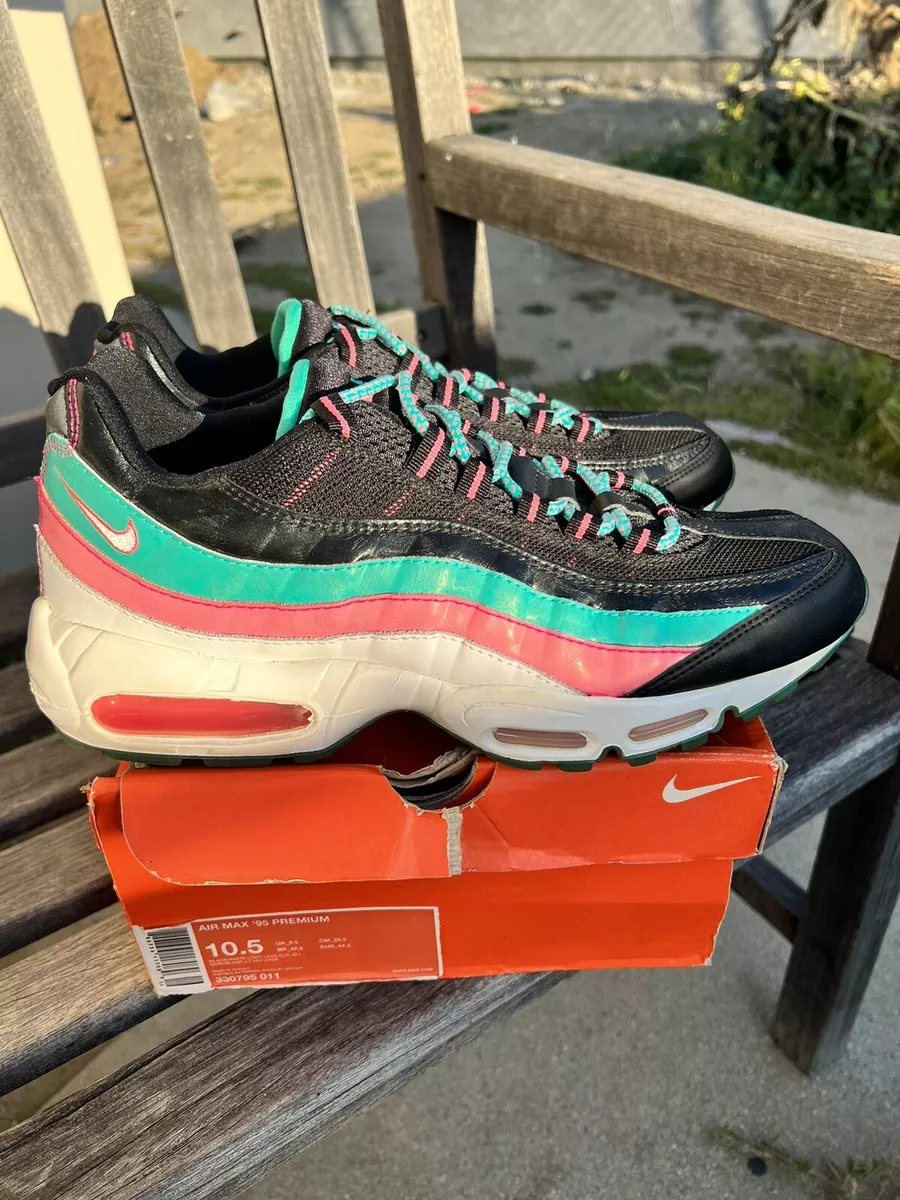 Nike Air Max 95 Miami Vice Size 10.5 Black White South Beach Neon Safari animal