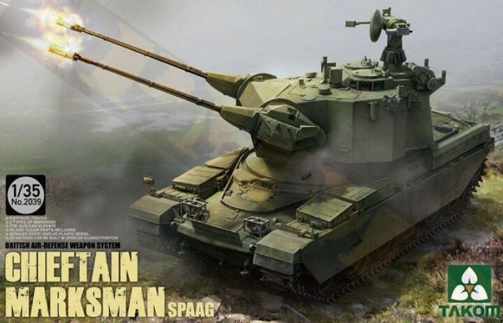 TAKOM MODEL: 1/35; British Air-defense Weapon System Chieftain Marksman SPAAG