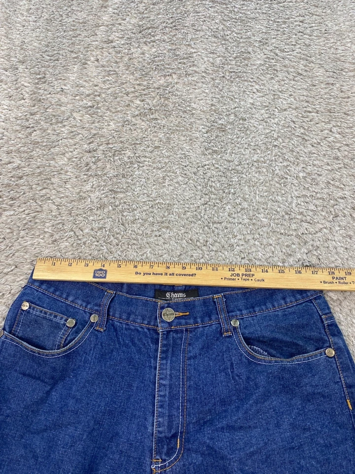 Vtg Chams Jeans Mens 38x31 Baggy Straight Leg Skater Goth Hip Hop Y2K 90s Denim - Image 4 of 4