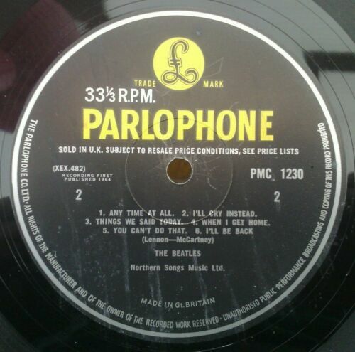 BEATLES LP TUTTI PER UNO ITALY MONO ORIG 1964 RARA EDIZ CON LOGO