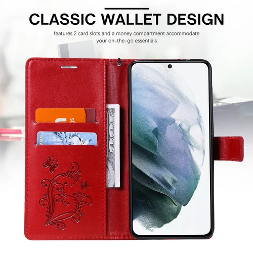 Butterfly Leather Card Wallet Case For Samsung S25 S24 S23 S22 S21 Ultra Plus - Foto 17 di 72