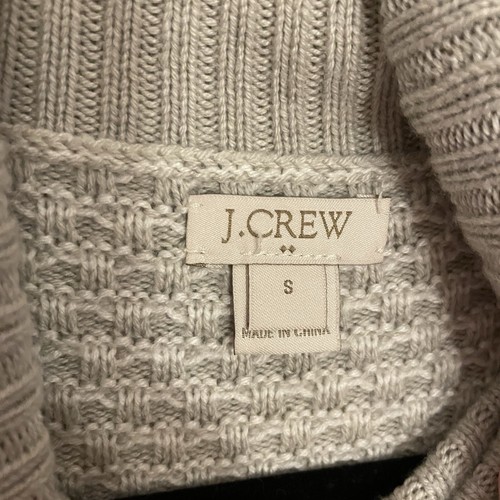 J.Crew Factory Women S Gray Textured Knit Pullover Fitted Turtleneck Sweater - 第 6/9 張圖片