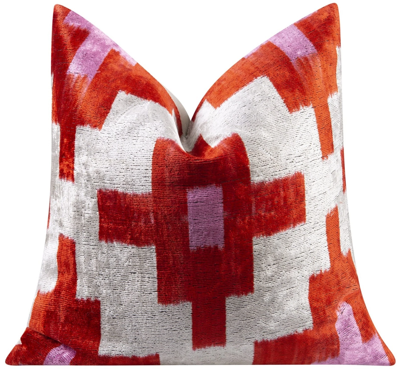 Handmade Velvet Throw Pillow - 16x16 Inches, Naturally Vegetable-Dyed, Premium D