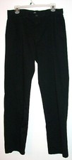 Mens George Black Cotton/Poly Blend Trouser Pants-32-33" x 31-31-1/4" 