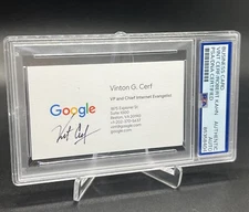 Vint Cerf Autograph Bob Kahn Autograph Business Card PSA Created The Internet 