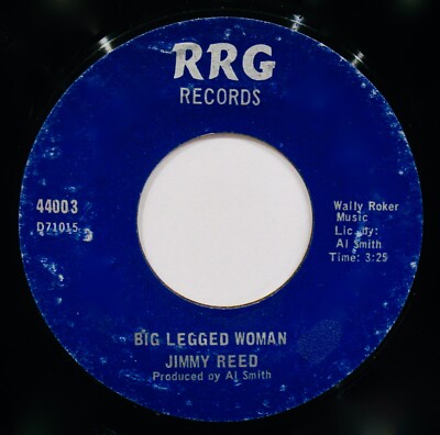JIMMY REED: Big Legged Woman & Funky Funky Soul~Blues+Funk 45~RRG RECORDS #44003