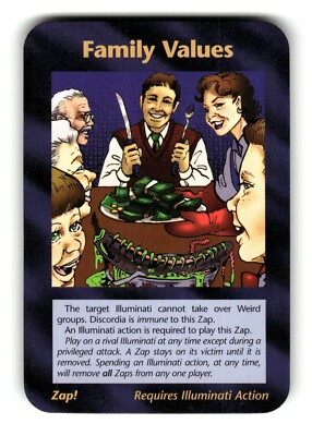 Family Values Card INWO Illuminati New World Order Assassins Game