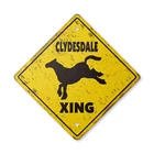 Clydesdale Vintage Crossing Sign Xing Plastic Rustic horse beer wagon lover owne