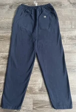 Champion Jogger Sweatpants Men Pockets Embroidered Logo Navy Size L