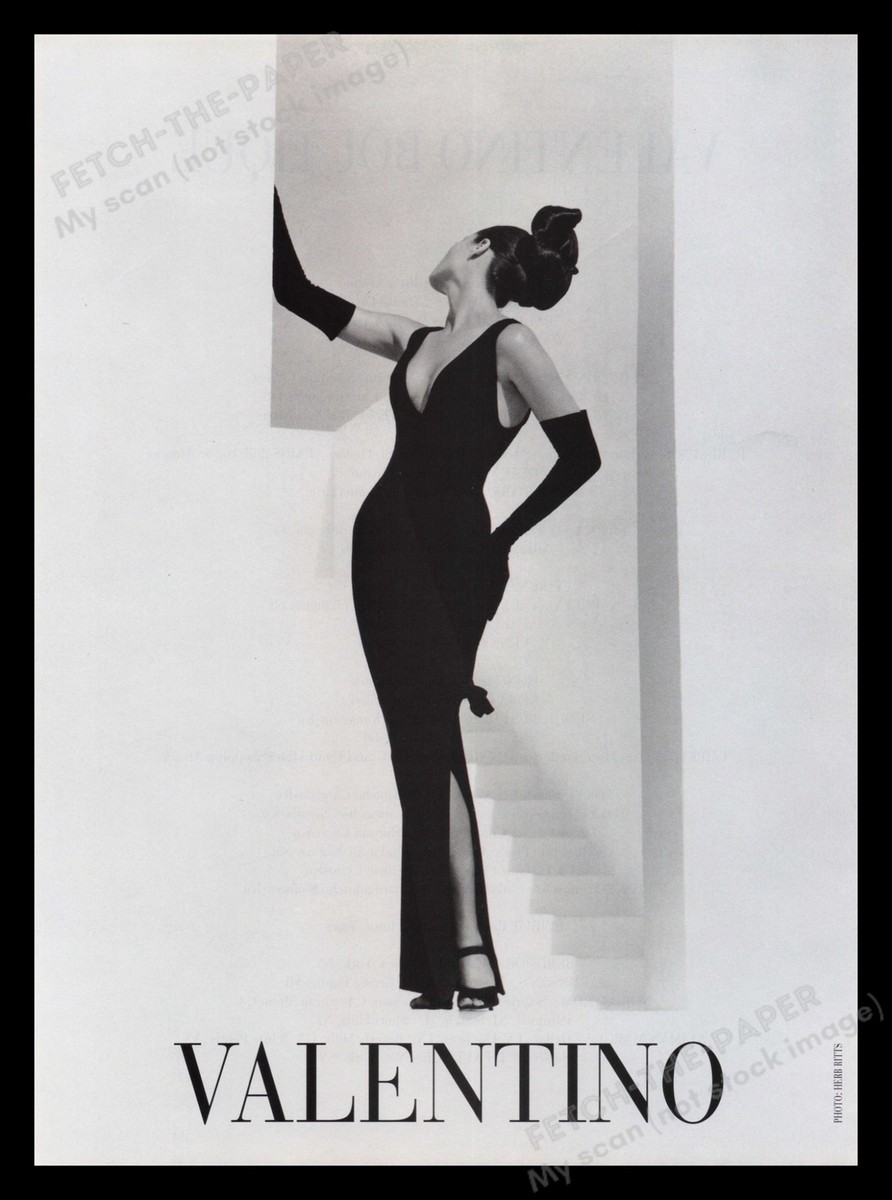 Valentino 1990s Print Advertisement 1995 Christy Turlington