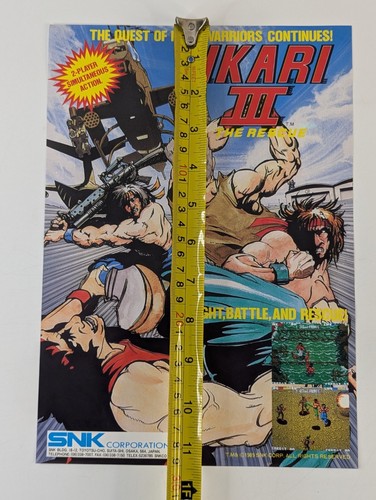 Ikari III SNK Arcade Machine Flyer 1989 Japan - Bild 2 von 3