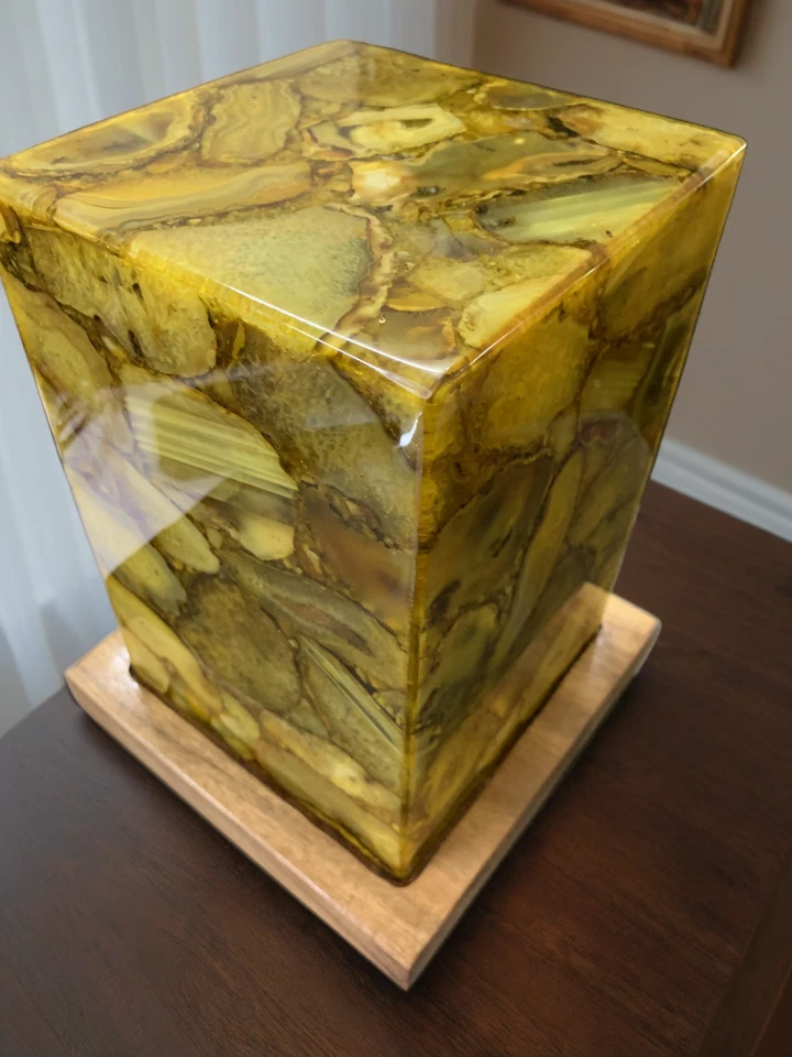 Lámpara de mesa de ágata cristal/lámpara de mesa de ágata/lámpara de escritorio/lámpara de lectura de mesita de noche de mesa Foto 4 de 4