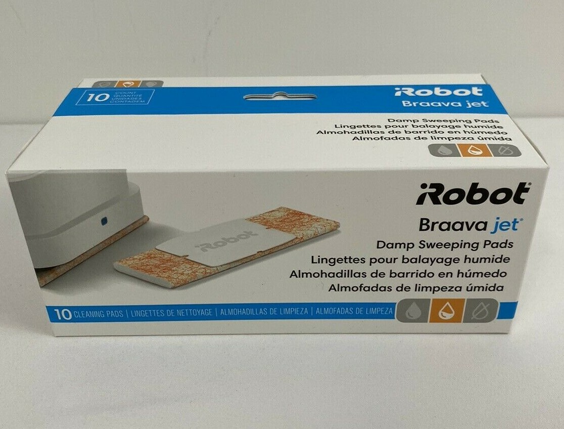 iRobot Braava Jet Damp Sweeping Pads- 10 Cleaning Pads 200 Series