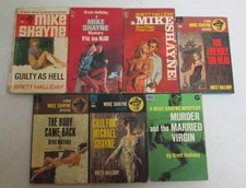 Lot 7 Mike Shayne Girlie Pulp Mystery, Brett Halliday Paperbacks 1950s-1960s