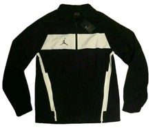 CD2218-010 Nike Air Jordan Dri Fit 1/4 Zip Woven Jacket Black/White Men's Medium