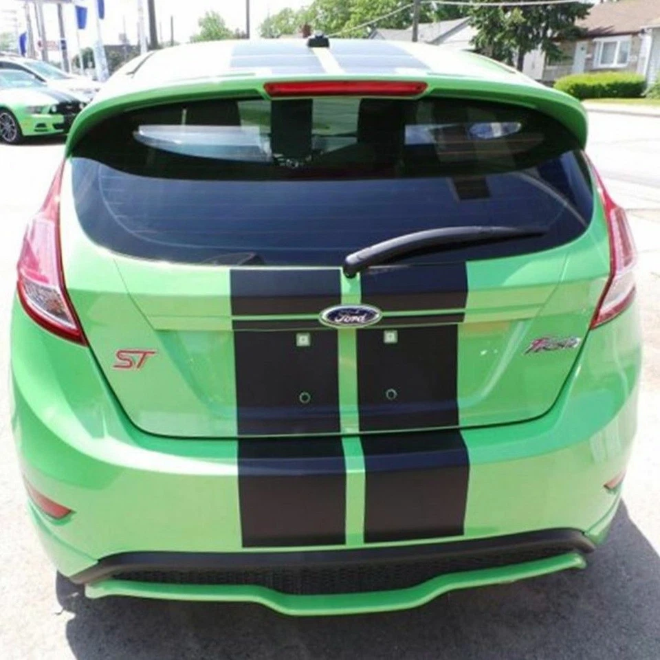 条纹套件贴纸图形贴花适用于福特 Fiesta ST 2008 - 2018 Hood Spoiler Rally — 第 3/4 张图片