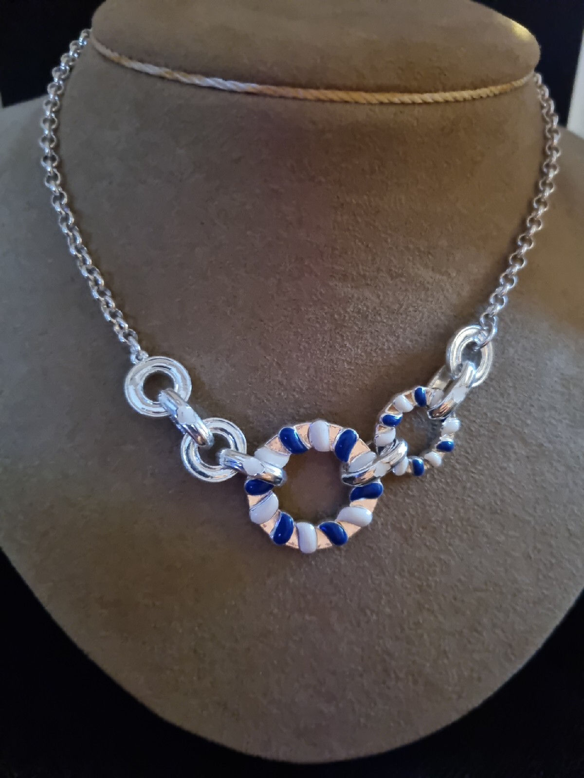 GAS BIJOUX LOVE MAGNIFIQUE COLLIER 3 COEURS METAL ARGENTÉ GRAND MODÈLE
