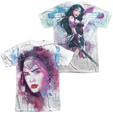 Batman VS Superman Watercolor Wonder Sub Unisex Adult Costume T Shirt, S-3XL