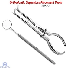 Dental Separator Placement Instruments Separating Pliers Stokes Mouth Mirror Lab