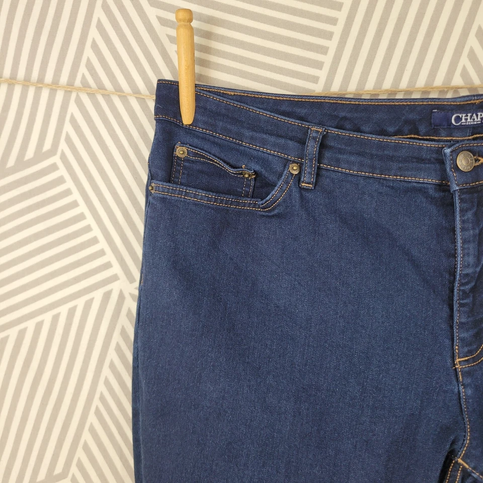 Pantalones de mezclilla ajustados de tiro alto talla 20 Chaps Jeans ajustados pierna ajustada 20W Jeggings Foto 2 de 4