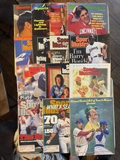 VINTAGE LOT OF 14 SPORTS ILLUSTRATED- MLB 1969-1998 + Hall Of Fame Program 1987