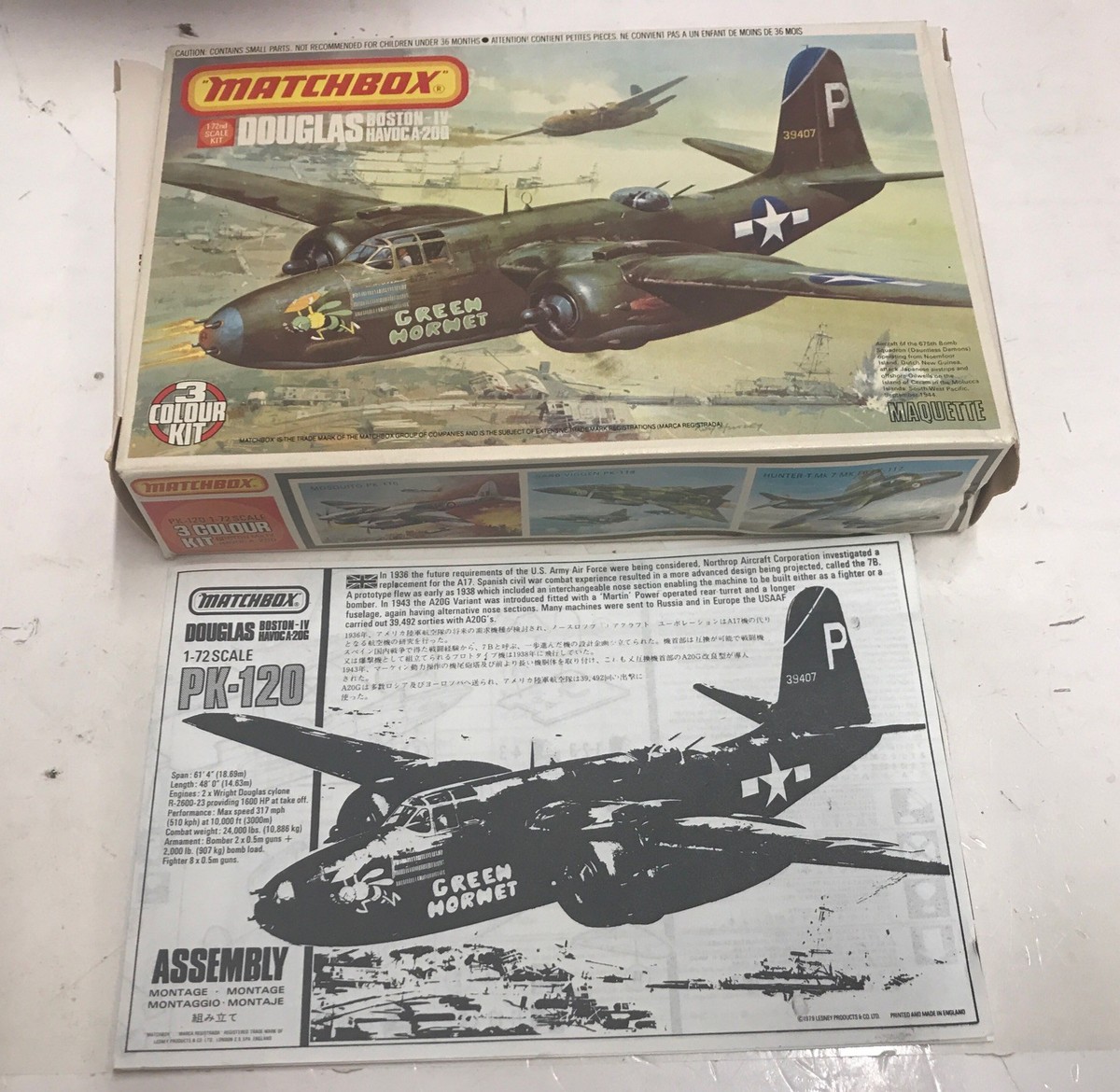 Matchbox 1983 1/72 Scale Douglas Boston -IV Havoc A-200 New In