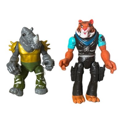 TMNT Tiger Claw Rocksteady Action Figures 2014 Playmates 5  Tiger Rhino