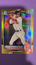 2024 Topps Chrome Franklin Arias 1st Bowman Red Sox Gold Refractor BCP-67 # / 50