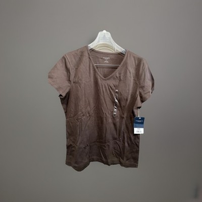 Sonoma Misses Short Sleeve Brown Top Bootstrap Size XL