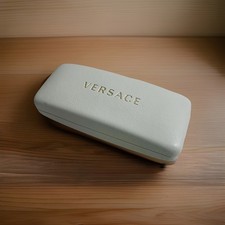 Versace Hard Shell Glasses Eyeglasses Sunglasses Case Clamshell White